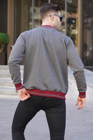 Madmext Antrasit Kapitone Desenli Erkek Bomber Ceket 6035