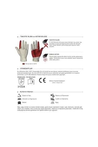 5 Çift Deri Eldiven Starline E-1203 3123x No:10 Xl