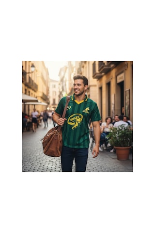 Urbantrendstore Rugby Tasarımlı Günlük Rahat Kullanım Casual Tişört Yeşil Uzun Kol Urbantrendstore Rugby Tasarımlı Günlük Rahat Kullanım Casual Tişört Yeşil Uzun Kol