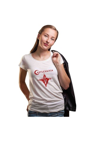 Castlevania Dracula Beckons Kadın Beyaz Tshirt