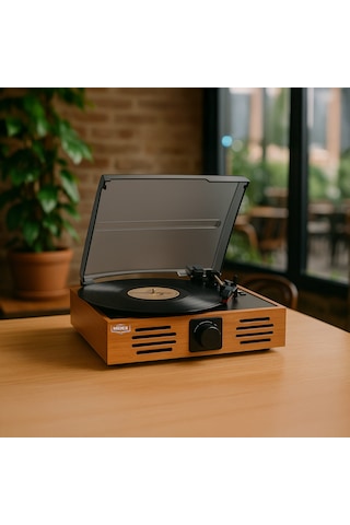 Midex MTX-106OR 3 Devir Nostaljik Retro Pikap Plak Çalar + İğne