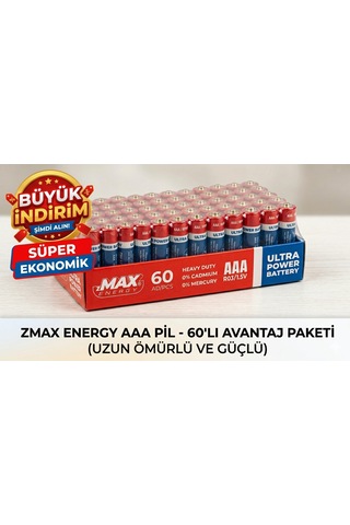 Maxx 60 Adet Aaa R03 İnce Pil 1.5 V