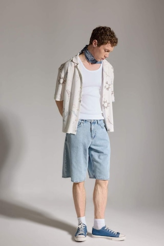 Defacto Yumuşak Dokulu Baggy Fit Bermuda Jean Şort G4209ax26smnm39 Mavi-nm39