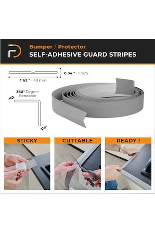 Furndiy Kendinden Yapışkanlı Kenar Ve Köşe Koruyucu Şerit Bant Beyaz 40 Mm X 7,5 Mt