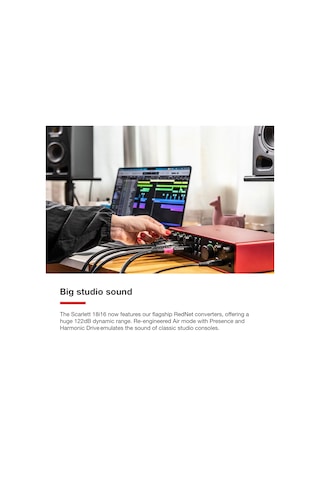 Focusrite Scarlett 18i16 4. Nesil Usb Ses Arayüzü, Şarkı Yazma, Müzik Prodüksiyonu, Kayıt Ve Podcasting İçin Yüksek Kalite, Stüdyo Kalitesinde Kayıt Ve Kayıt Yapmak İçin Gerekli Tüm Yazılımlar
