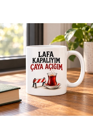 Agc Uygun Sepet Laf Trafiği Tasarımlı Porselen Kupa - Model 765 Agc