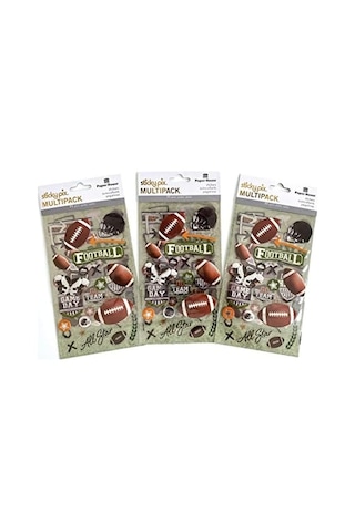 Paper House Productions Çıkartma Çeşitleri Paketi, Futbol, 3&apos Lü Paket, 3 Parça