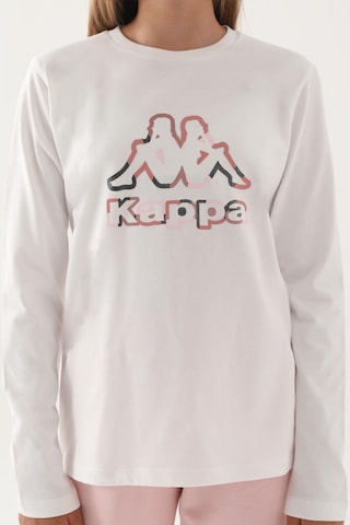 Kappa Krem Bisiklet Yaka Logo Baskılı Kız Çocuk Sweatshirt Krem