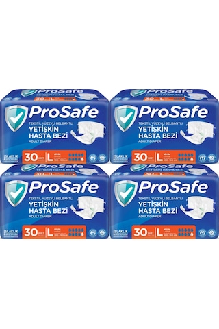 Prosafe Belbantlı Hasta Bezi Large Büyük 4 x 30'lu Prosafe Belbantlı Hasta Bezi Large Büyük 4 x 30'lu
