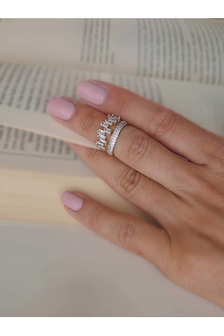 Baget Tektaş Prenses Model Eklem Kıkırdak Kemik Ayarlanabilir Altın Renkli Yüzük Gold