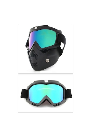 Jet Kask Maskesi Gökkuşağı