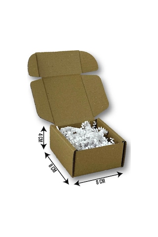 8x8x4cm Kilitli Dayanıklı E-ticaret Karton Kargo Kutusu