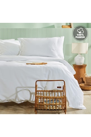 Yataş Bedding Plain Battal Boy Nevresim Takımı - Optik Beyaz