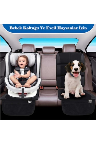 Araç Koltuk Koruyucu Organizatör Cepli Çocuk Bebek Otokoltuğu 1ad