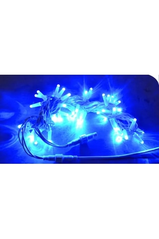 YILBAŞI LED IŞIK İP LED 10 MT MAVİ SABİT IP65 BEYAZ KABLO AL-80