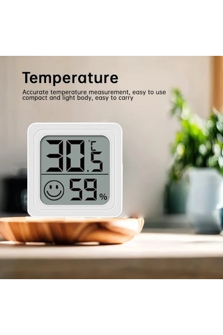 Boatshop1 Mini Termometre Higrometre Elektronik Sıcaklık Nem Göstergesi Araba İçin Rastgele Renk Karıştırma 6 Adet