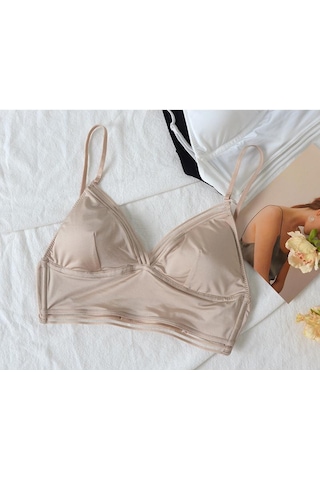 Badem Buz Ipek Açık Geri Sütyen Ultra Ince Hiçbir Çelik Halka Asılı Boyun Sutyen Elbise Tatil Kadınlar İçin Görünmez Iç Çamaşırı Çok Renkli