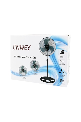 Enwey VG-301 18" 80 W Sanayi Tipi Ayaklı Vantilatör Siyah