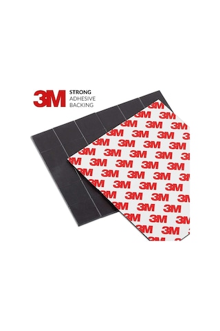 100 Parça 3m Yapışkanlı Etiket Magnet Tabaka Mıknatıs - 15x15 Mm