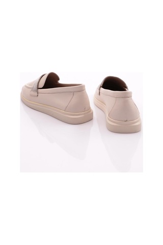 Dgn 981s Kadin Şeritli Loafer Ayakkabi 981S-2-R146975 Ekru