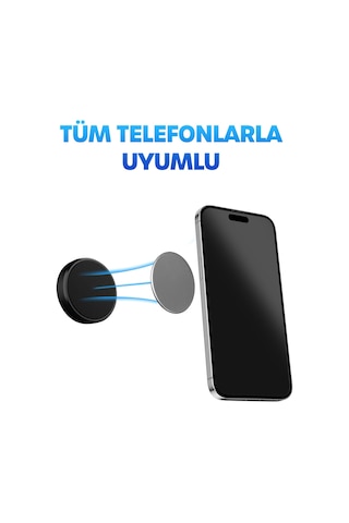 Havalandırma Araç İçi Mıknatıslı Telefon Tutucu Yapışkanlı Araba Telefon Tutacağı Düğme Tip F004