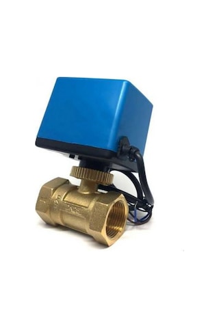 Xenon Smart Motorlu Küresel Su Vanası DN20, 220V Senkron Motorlu Vana Mavi