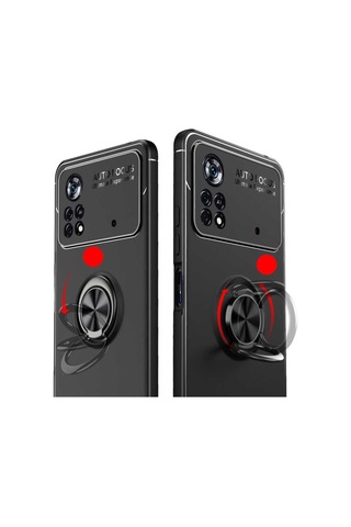 Xiaomi Poco M4 Pro 4G Kılıf Yüzüklü Magnetli Ravel Case Kapak