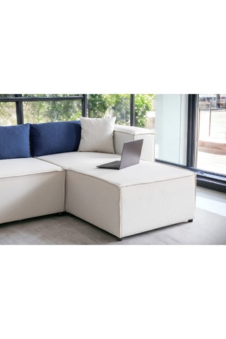Nova 3 Modül Modüler L Köşe Koltuk Takımı Beyaz