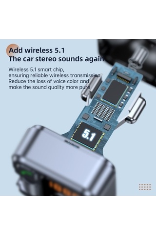 Didadodo T16 Kablosuz Bluetooth 5.1 Mp3 Çalar Hızlı Şarj, Fm Verici, Eller Serbest Kiti