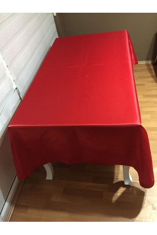 Finezza Kristal Monoray Kumaş Kırmızı Masa Örtüsü Dikdörtgen 140