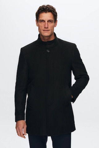 Ds Damat Regular Fit Siyah Hakim Yaka Kaşe Kaban 5HF08ORT10002 Siyah