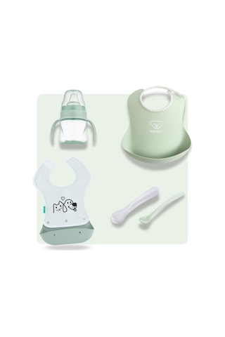 Mamajoo & Babybjörn 4'lü Beslenme Seti - Powder Green