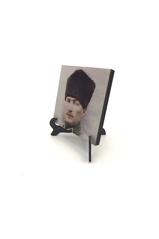 Mustafa Kemal Atatürk Baskılı Mdf Masaüstlük 10x10 719