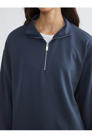 Lcw Everyday Lacivert Dik Yaka Kadın Sweatshirt