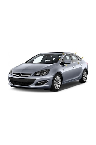 Opel Astra J Sedan 2012-2016 Cam Çerçevesi Krom 12 Prç. P.çelik