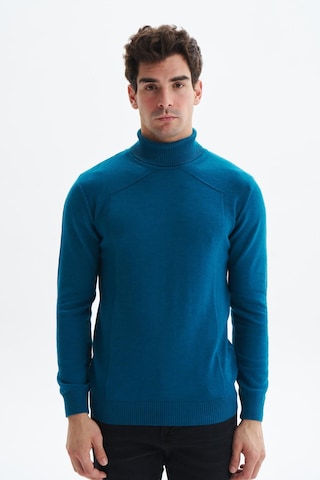 AR-MA Arma Erkek Slim Fit Likralı Akrilik Kumaş Boğazlı Yaka Triko Kazak K0kro0862 Mavi
