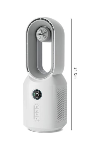 Hepu Hp-f29 Masaüstü Işıklı Type-c Şarjlı Bluetooth Hoparlörlü Sessiz Kule Tipi Fan