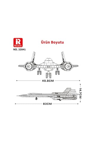 Reobrix 33041 Sr-71 Blackbird Yapı Blok Seti Building Blocks - 1733 Parça