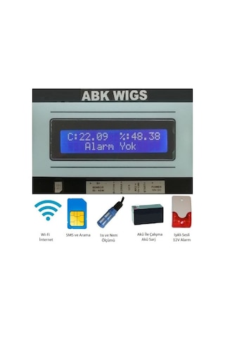 Wıgs 5300 Wi-Fi, Sms, Arama, Dijital Sıcaklık Ve Nem Alarm Cihazı