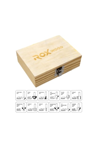 Rox Wood 12 Parça Ahşap Freze Seti 8mm Sap