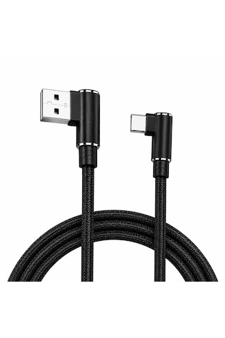90 L Tipi Usb To Type-c Şarj Kablosu Kırılmaya Karşı Dayanıklı Diğer