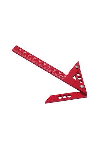 Mufunye Alüminyum Alyazı Doğruluk Ölçer - 45/90 Derece Açı, Merkez Ve Dik Çizgi Çizimi, Ahşap İşleme İçin 100mm Ölçüm Aralığı