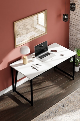 Ms2 Çalışma Masası,ofis Masası - 70x140 Cm - Beyaz Ms2 - 140 - Beyaz