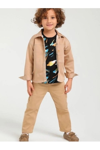 Jack Lions Erkek Çocuk Gabardin Yan Cepli Pantolon-14560 Camel