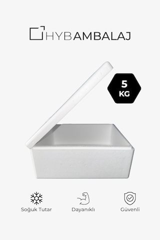 B-1 5kg Soğuk Zincir Strafor Köpük Kutu 39,5x29,8x18 - Isı Yalıtımlı, Kapaklı, Termal Gıda Taşıma