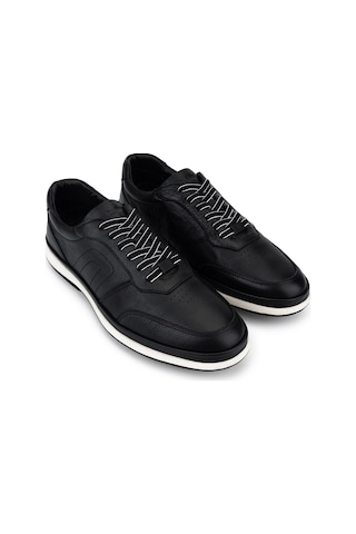 Tamer Tanca Erkek Hakiki Deri Siyah Sneakers & Spor Ayakkabı 298 2768-2062 Erk Ayk Y26 Sıyah Marsel