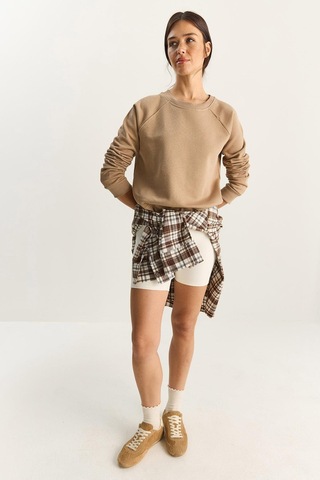 Shade Kadın Reglan Kol Oversize Sweatshirt 60283859 - Vizon