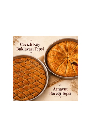 Cevizli Köy Baklavası Tepsi + Pırasalı Arnavut Böreği Tepsi - 918621906