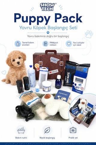 Showtech Premium Lüx Puppy Pack Yavru Köpek Bakımı İçin Başlangıç Seti
