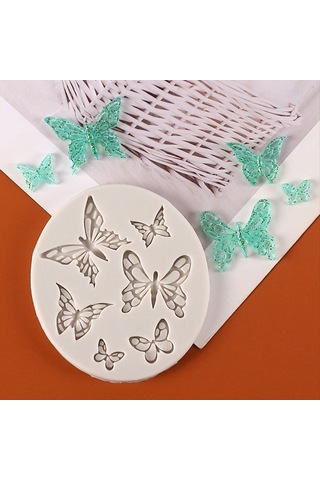 Gildedwill Silikon Kalıp Kek Dekorasyon Araçları Kelebek Fondan Kek Kalıbı Kendin Yap El Yapımı Çikolatalı Pişirme Kapları Tatlı Dekor Kurabiye